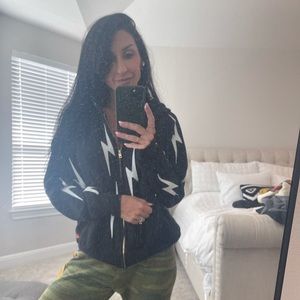 Aviator nation black bolt hoodie